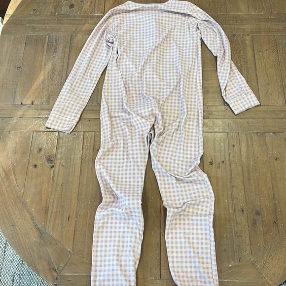 SweetHoney mauve checker one piece dreamer pajamas - Picture 10 of 12